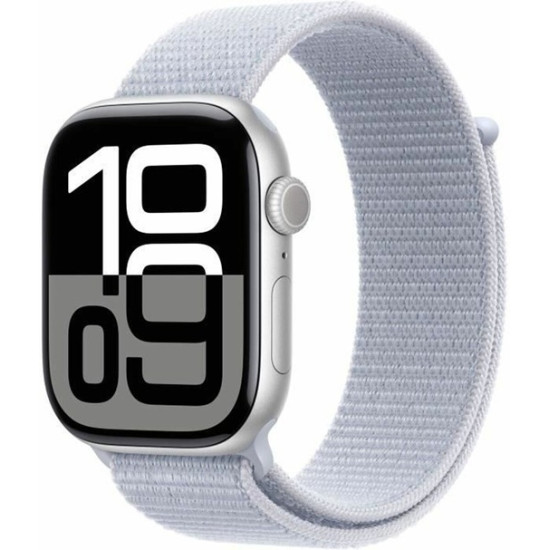 APPLE WATCH SERIES 10 46MM SILVER ALUMINIUM BLUE CLOUD SPORT LOOP GPS  EU