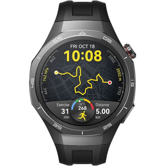 HUAWEI WATCH GT 5 PRO 46MM VLI-B29 BLACK / BLACK FLUOROELASTOMER STRAP EU
