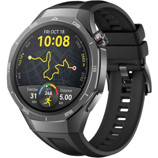 HUAWEI WATCH GT 5 PRO 46MM VLI-B29 BLACK / BLACK FLUOROELASTOMER STRAP EU