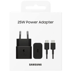 SAMSUNG POWER ADAPTER 25W LOW STANDBY USB-C CABLE (3A/1m) EP-T2510 BLACK EU