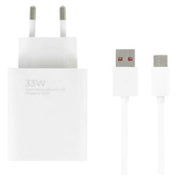 Xiaomi Φορτιστής με Θύρα USB-A και Καλώδιο USB-C 33W WHITE (BHR9956EU) EU